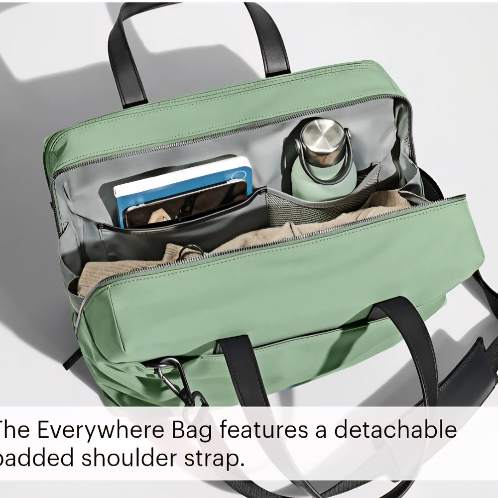 Away Sea Green Everywhere Bag with Black Handles - Picture 5 of 5